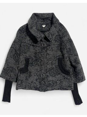 VEX Collection Black & Gray Tweed wool blend Jacket